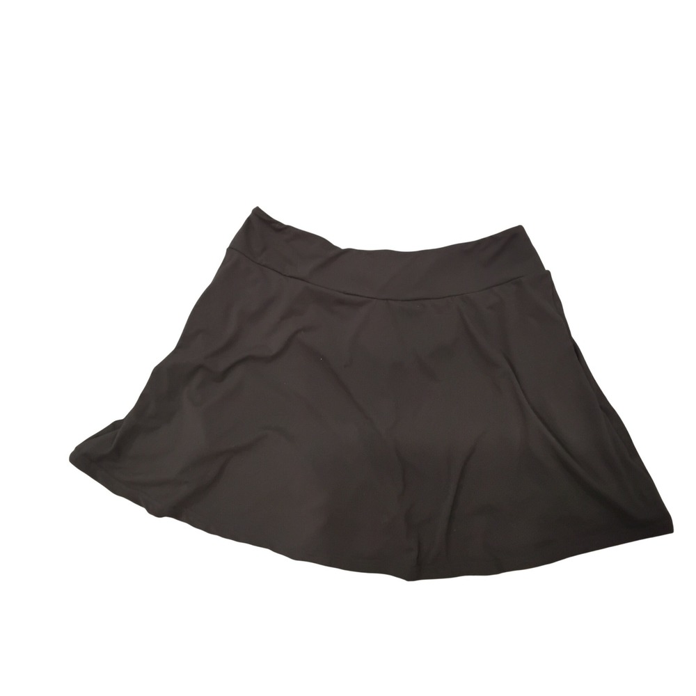 Amelia Rose Black Mini‎ Skirt Stretchy Yoga Waistband A-Line Pull On Size TC